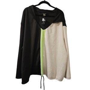 Ashley Stewart Womens Plus Size Color Block Hoodie Sweatshirt‎ 34/36 5X NWT